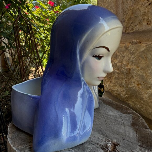 Vintage horton Ceramic Madona/Nun Head vase/planter - Picture 12 of 14